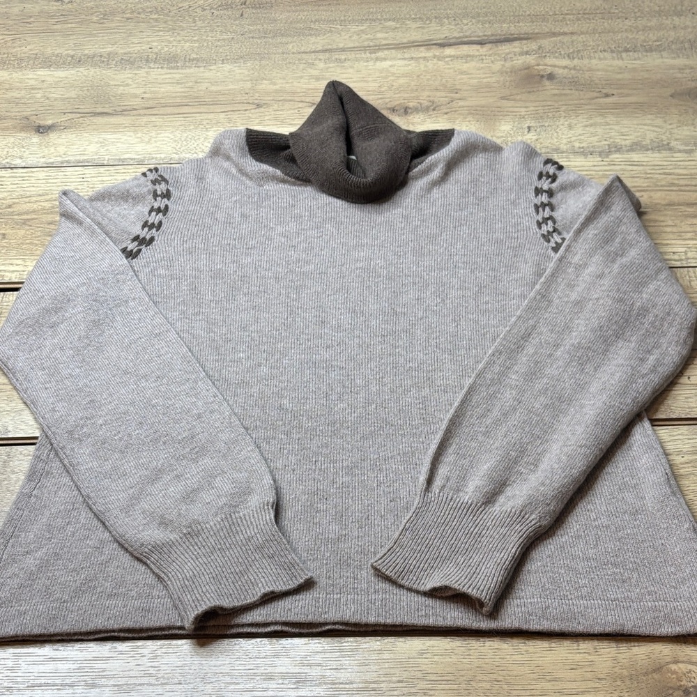 Women’s Peck & Peck 100% Cashmere Turtleneck Sweater Size XL